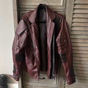 Peter Quill Star Lord Burgundy Jacket replica. Cosplay, comic con, Halloween